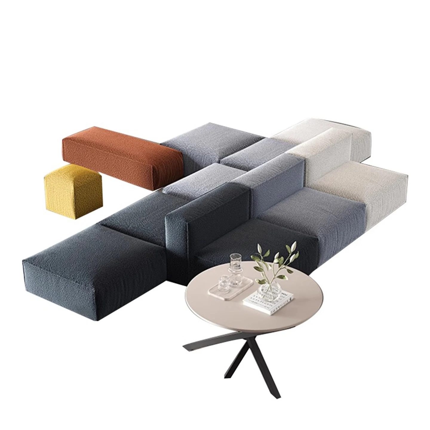 LMM office rest reception area hotel lobby double-sided sofa