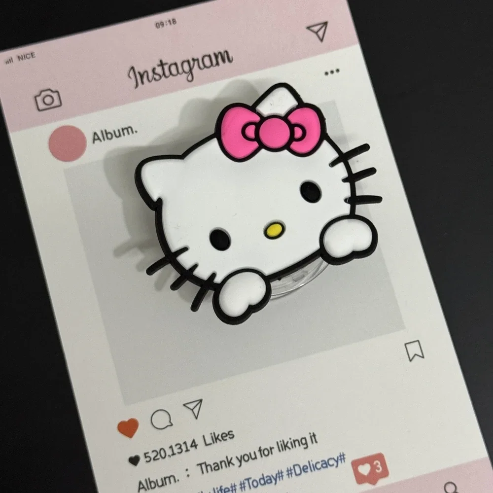 Sanrio Hello Kitty Grip Tok Anello da dito Supporto per telefono Supporto per iPhone Samsung Xiaomi Supporto per cellulare Griptok Staffa pieghevole