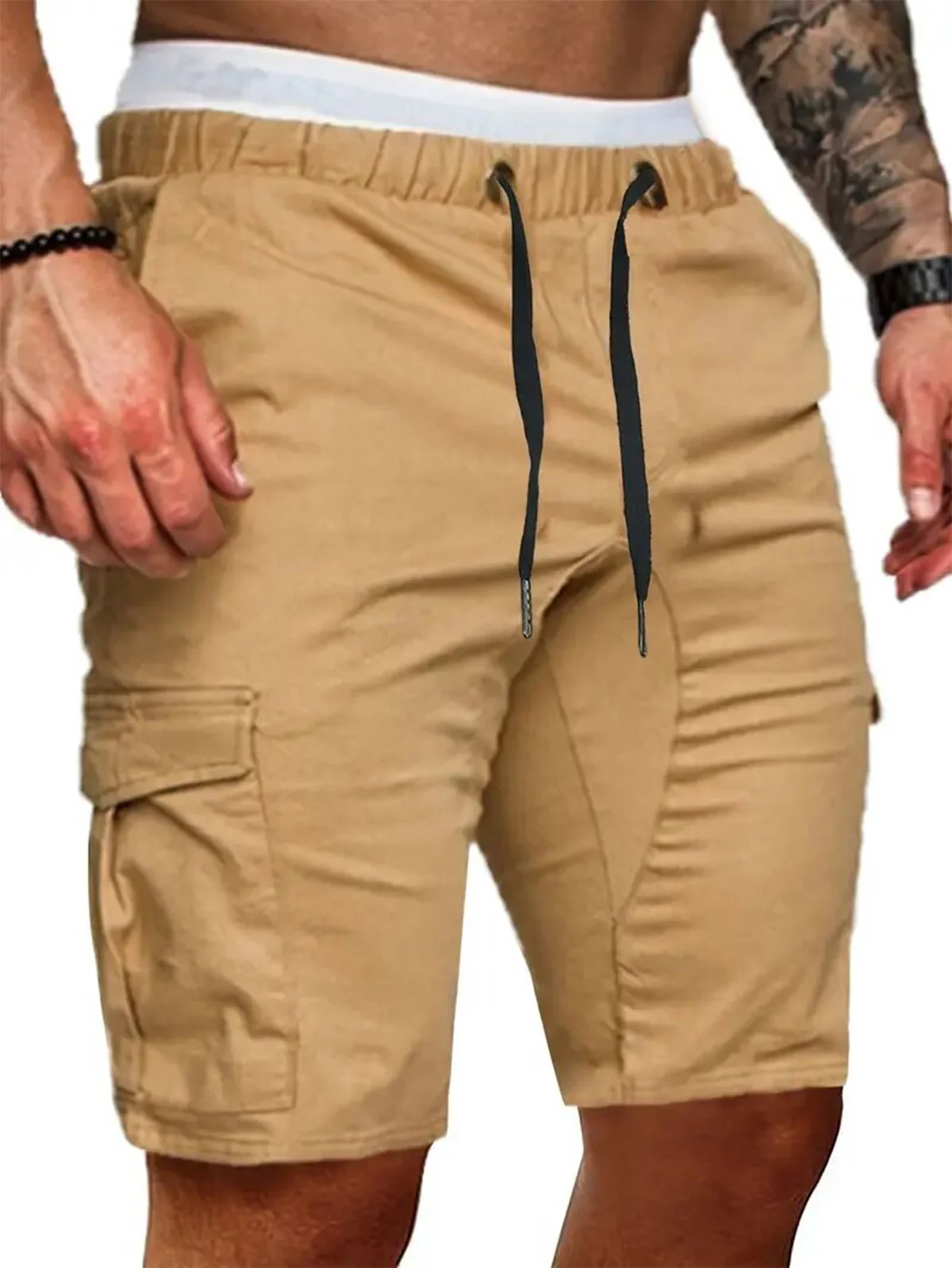 Fitness Men's Casual Shorts Multiple Pockets Workwear Shorts Sporty Comfortable Breathable Slim Fit Outdoor Camping Hiking Pants