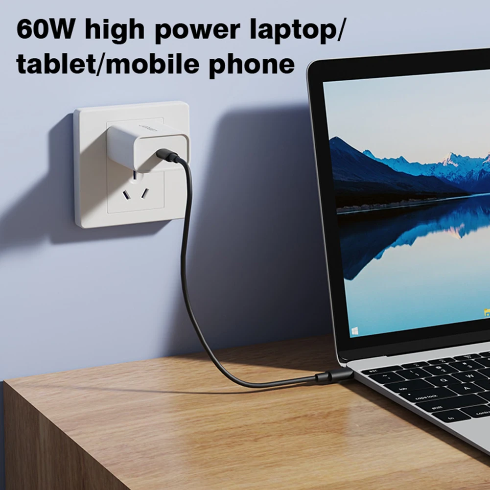6 In 1 Multifunctional Data Cable Storage Box 60W Dual Type-C Data Cable Storage Box Lightning Android Interface Supporting Use