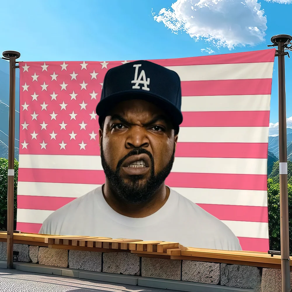 Rapper I-Ice C-Cube Flag Tapestry Outdoor Party Bedroom Living Room Dormitory Decorative Themed Wall Hanging Banner Gift