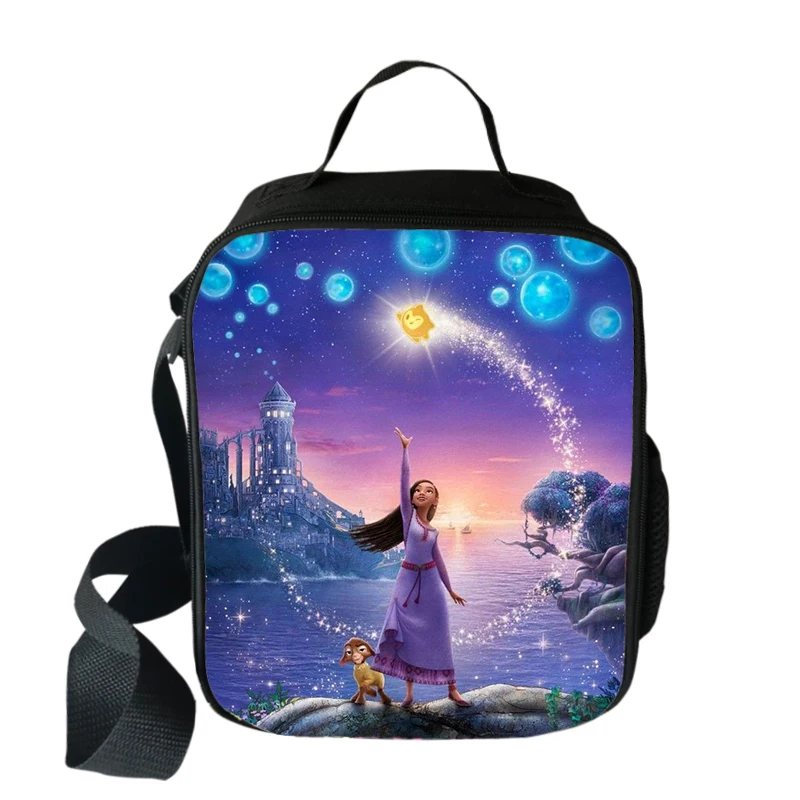 Disney Wish Lunch Bag Student Food Handbag Picnic Travel Breakfast Box School Child Portable Insulated Lunch Food Bag