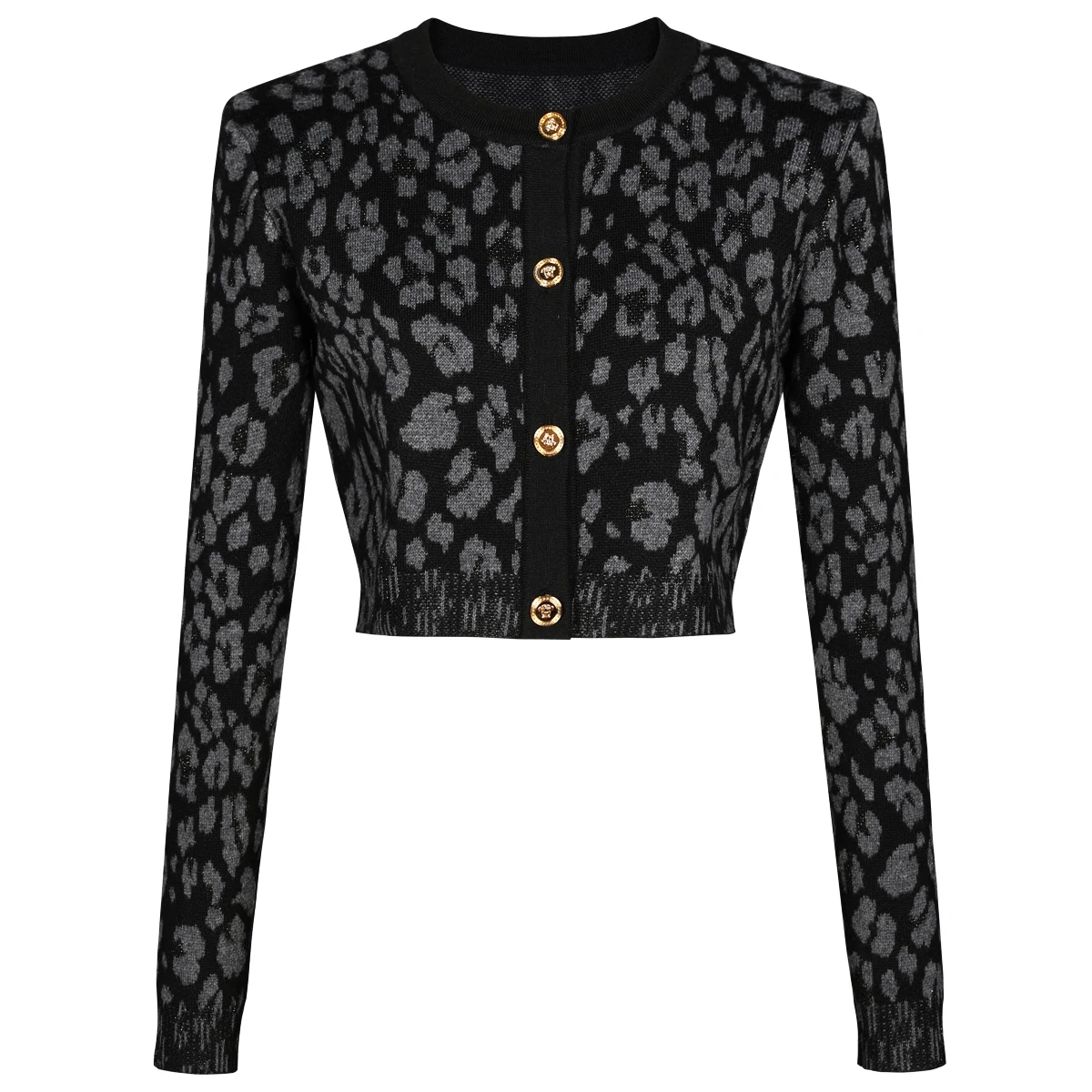 

Three Color High-quality New Fashionable Elastic Knitted Leopard Print Cardigan Top Slim Fit Camisole Dress Women's Set