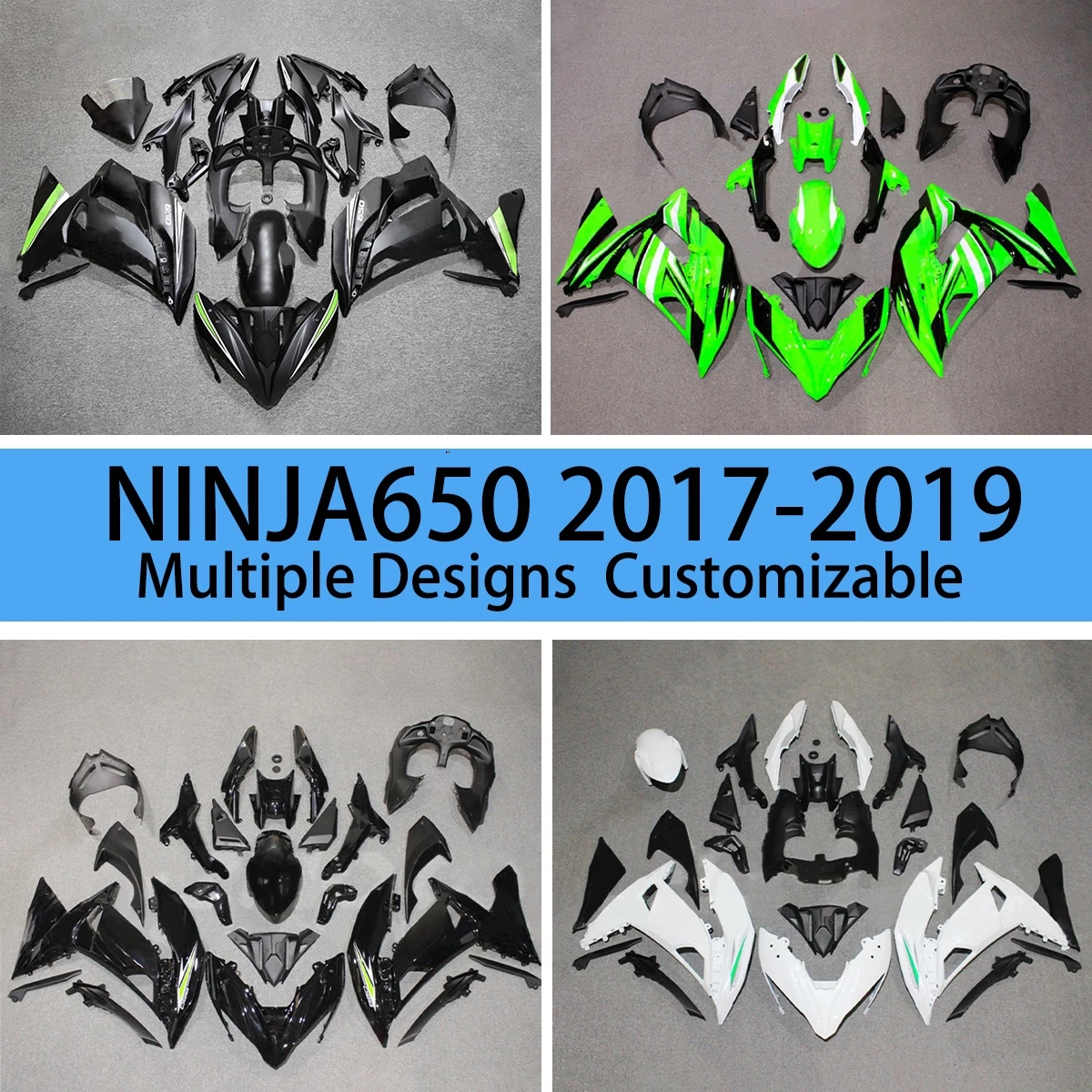 Für KAWASAKI ER-6F 2017 2018 2019 Cooles Verkleidungsset NINJA650 17 18 19 Motorradverkleidungen ABS-Spritzguss
