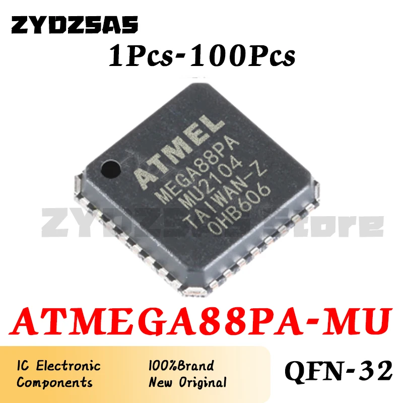 1Pcs-100Pcs ATMEGA88PA-MU ATMEGA88PA ATMEGA88P ATMEGA88 ATMEGA IC MCU Chip QFN-32