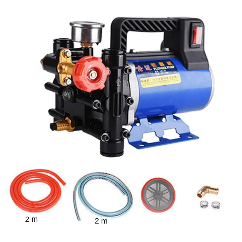 Agricultural Electric High Pressure Pump Spraying Watering Car Wash Irrigation Double Cylinder Piston 12V/24V/48V/60V/220V