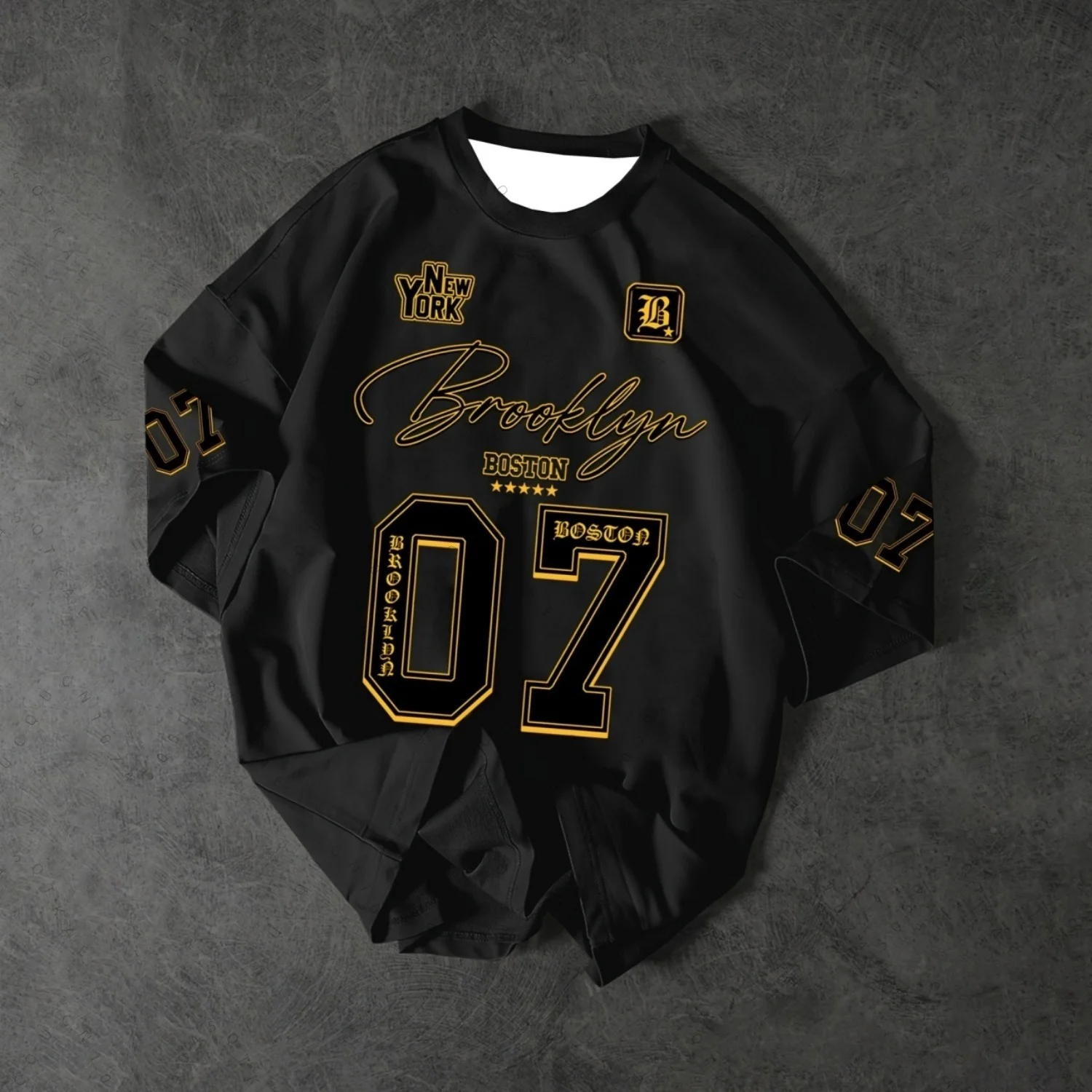 Fashion Sports Shirt Brooklyn 07 Short-sleeved Printed T-shirt Summer Graphic Shirt Men Women Sports Breathable Unisex Tops Tees