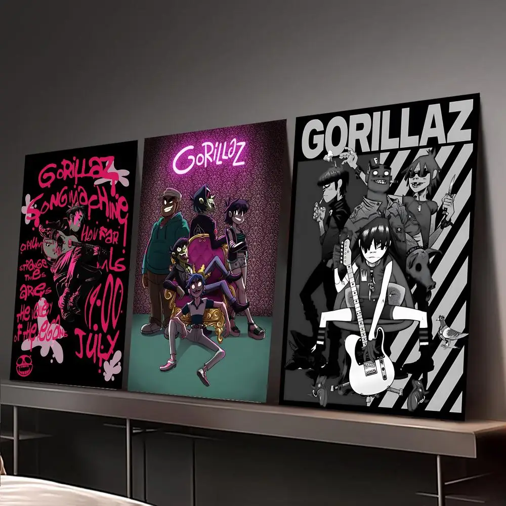 Virtual Anime Rock Band G-Gorillaz Poster Home decor HD sticky wall waterproof home living room bedroom bar decoration