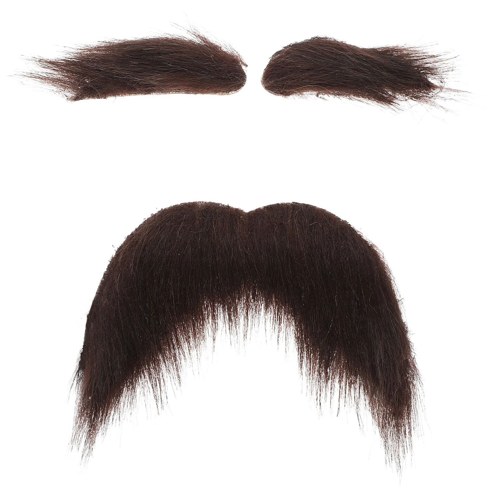 

Props Party Men Apparel Stick on Mustache Plush Cloth Fake Eyebrows