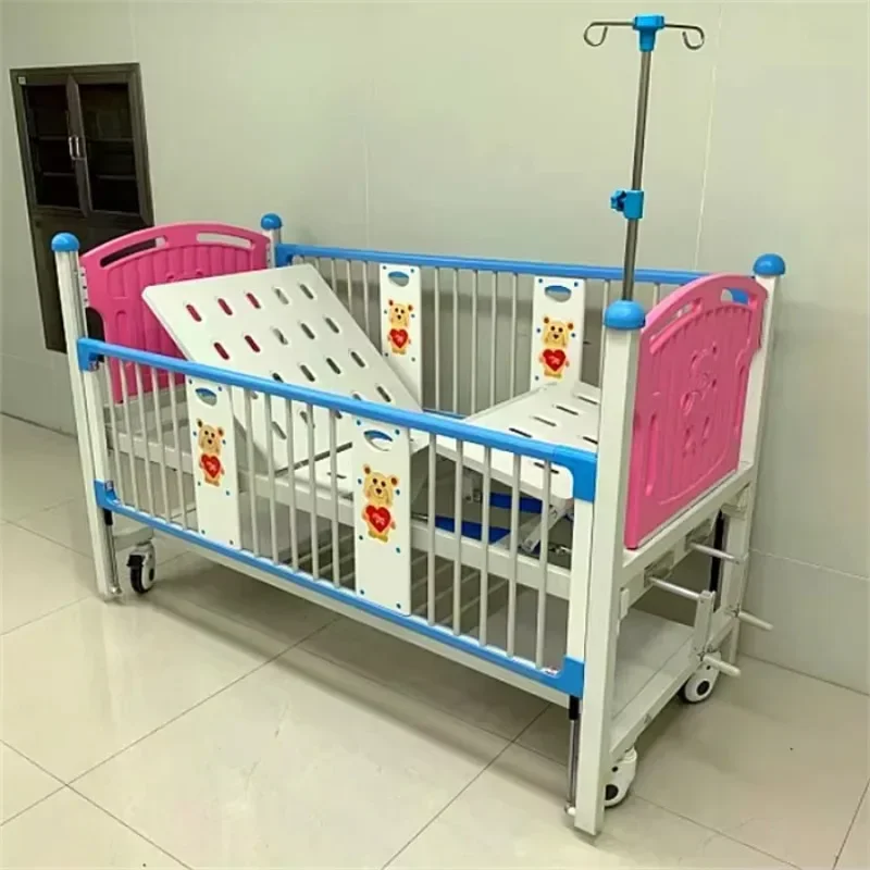 EU-CB618 Factory 2 Cranks 2 Function Adjus Newborn Medical Crib Kids Nursing Pediatric Bed Manual Hospital Children Bed