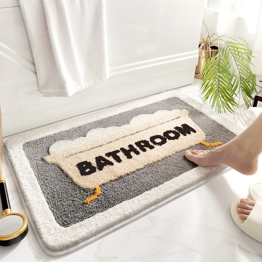 Microfiber Home Welcome Door Mat Water Proof Bath Mats No Pets Pee Rugs