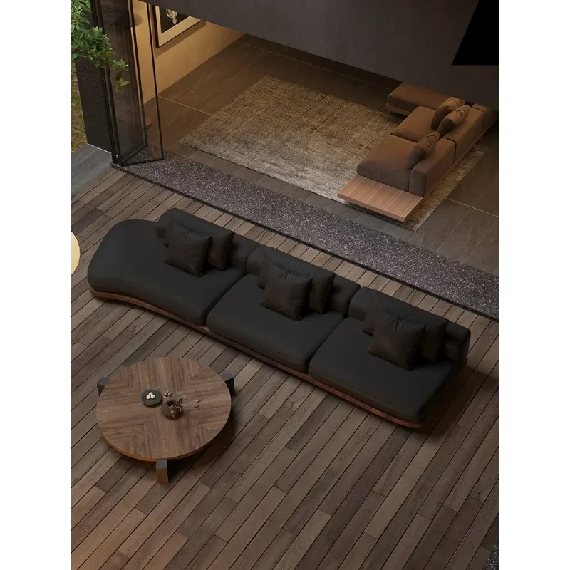 Business meeting reception in the designer lounge area of Zhonggu Wabi Wind Homestay