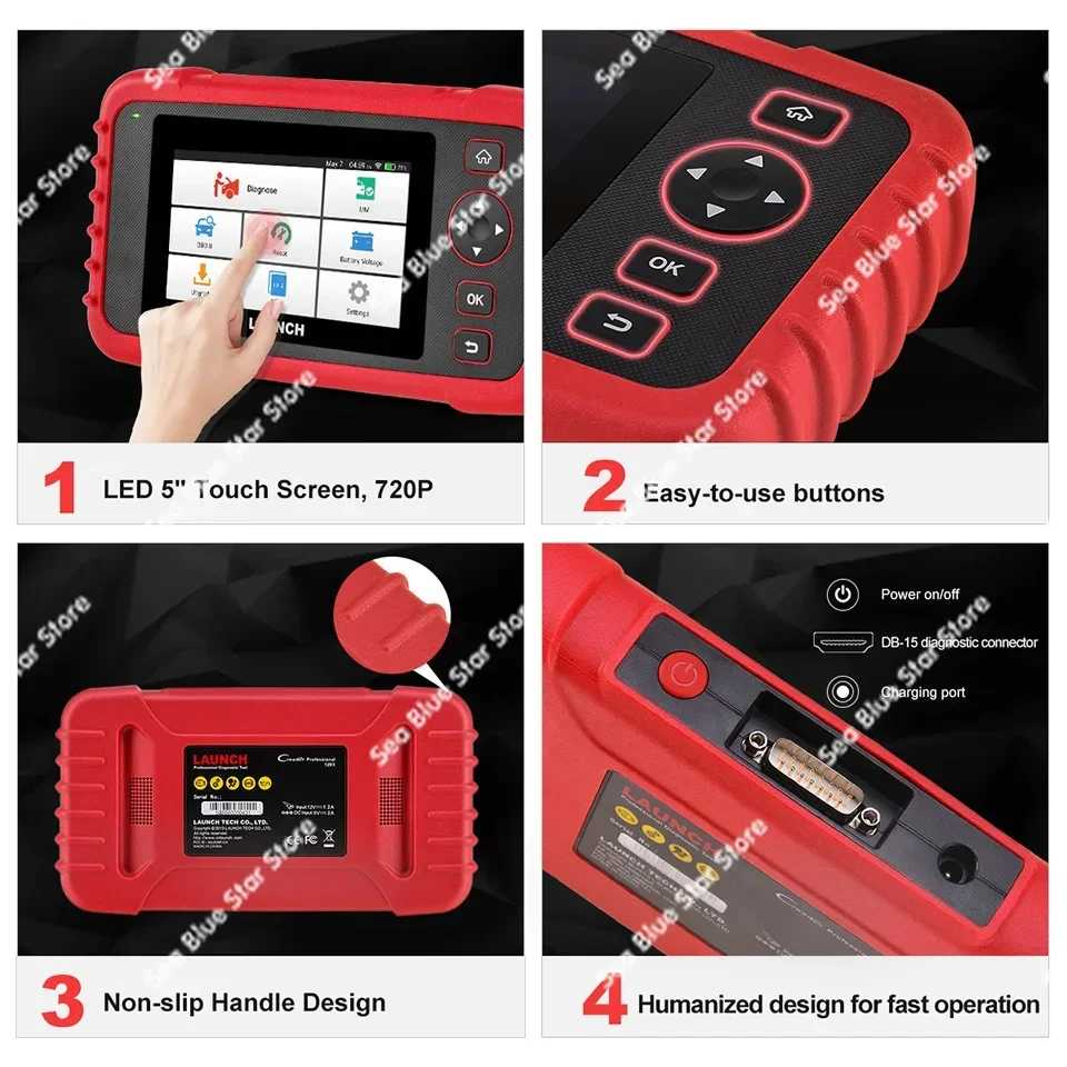 LAUNCH X431 CRP129X OBD2 Scanner Automotive Fault Diagnosis, Metal Detector