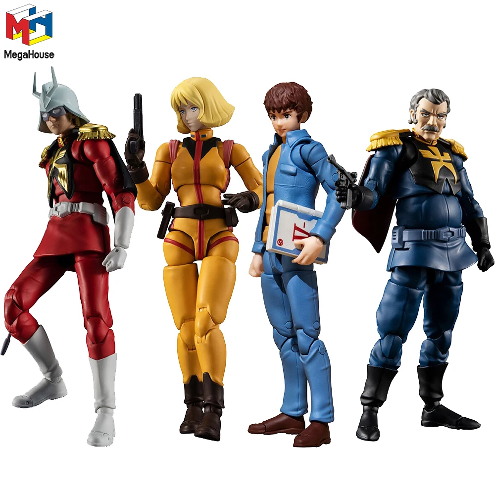 

Оригинальный MegaHouse G.M.G. Amuro Ray, Char Aznable, Ramba Ral and Sayla Mass (MOBILE SUIT GUNDAM 1979) Фигурка аниме 100 мм