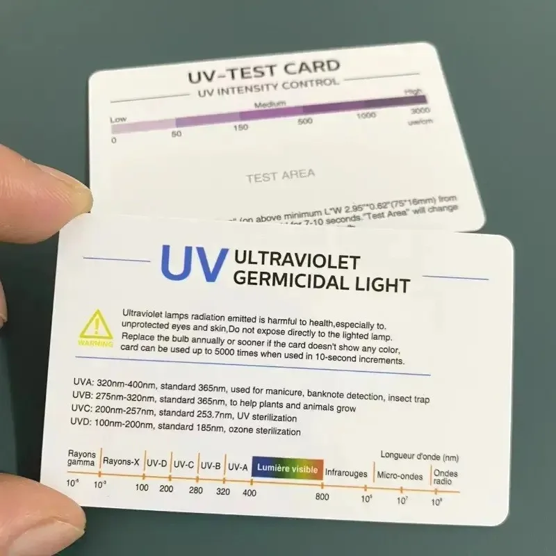 Tarjeta de prueba UV duradera de 10 piezas: no requiere batería, adecuada para deportes al aire libre y actividades sociales, opción de regalo perfecta