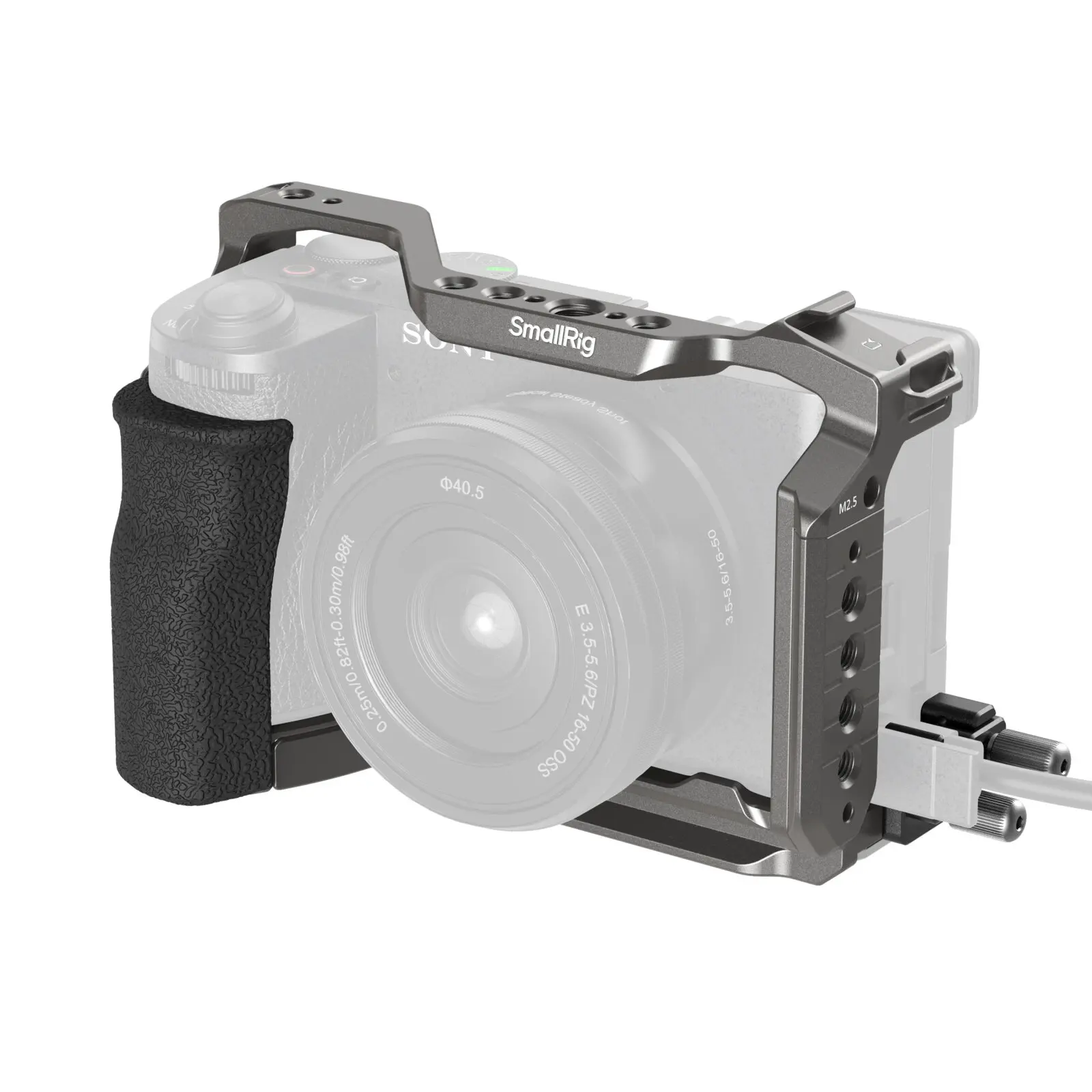 SmallRig HawkLock Quick Release Camera Cage and L-Shape Mount Plate with Silicone Handle for Sony Alpha 6700