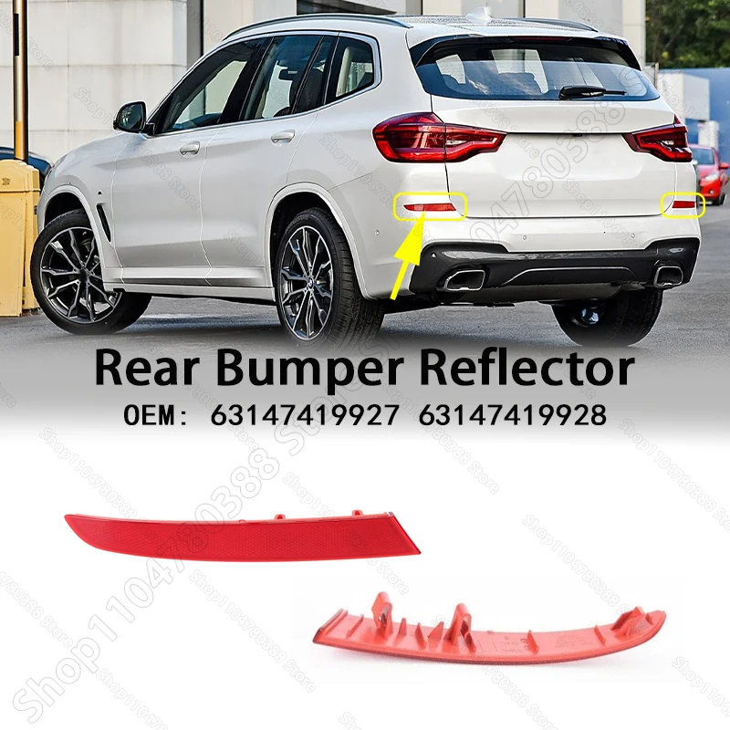 

Rear Bumper Reflector Strip Cover For 2018-2021 BMW X3 20i 30i 30e M M40i (G01 G08 F97) 63147419927 63147419928