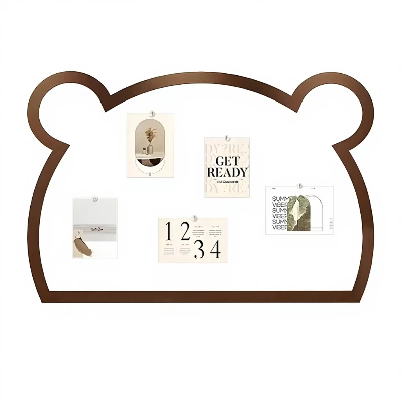 No drilling bear felt photo wall instant photo board combination  work display background semi-handmade