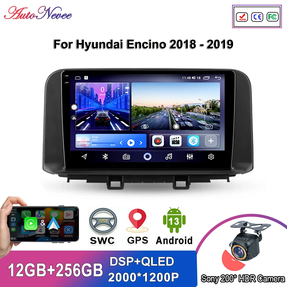 

2K Screen CarPlay Radio For Hyundai Encino 2018 - 2019 Auto Radio Multimedia Player Stereo Head Unit GPS Navigation No 2din DVD