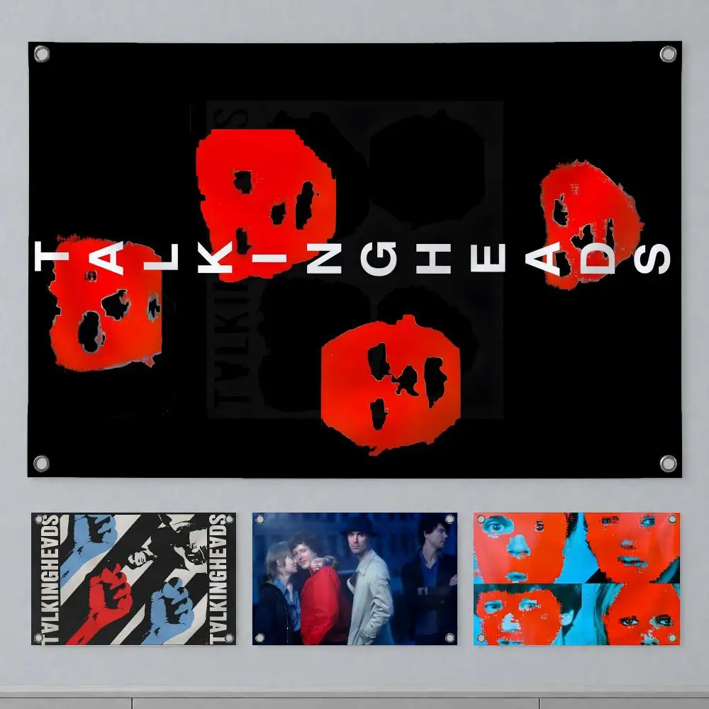 Retro Band Talking Heads Flags Wall Hanging Banner Indoor Outdoor Party Home Wall Decor Backdrop