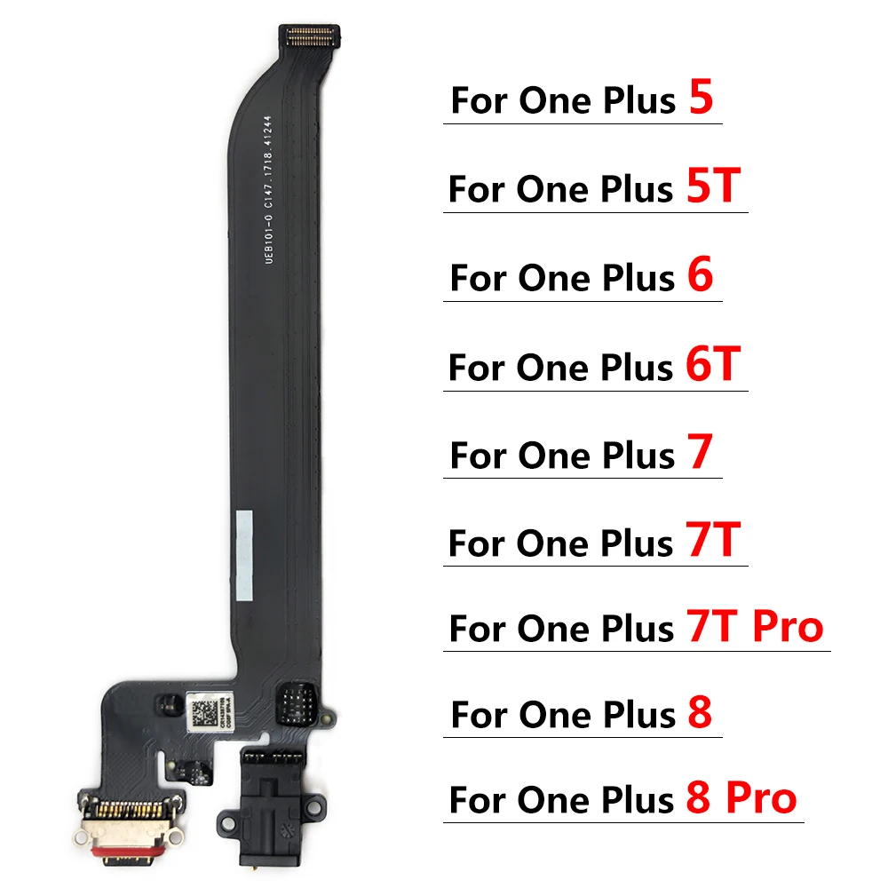 USB Charging Port Dock Connector Flex Cable For Oneplus 5 5T 6 7 7T 8 8T 9 Pro 9R Nord N10 5G Type C USB Dock Charger Flex