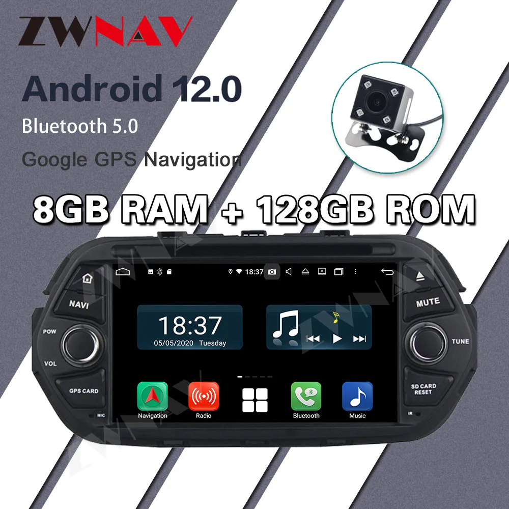 ZWNAV Android 12.0 Carplay For FIAT EGEA TIPO 2015-2017 Dodge Neon 2015-2018 8+128GB GPS Navigation Multimedia Player Auto Radio