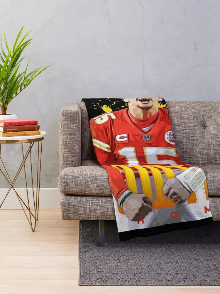 Patrick Mahomes Throw Blanket warm winter Cute Plaid anime Blankets