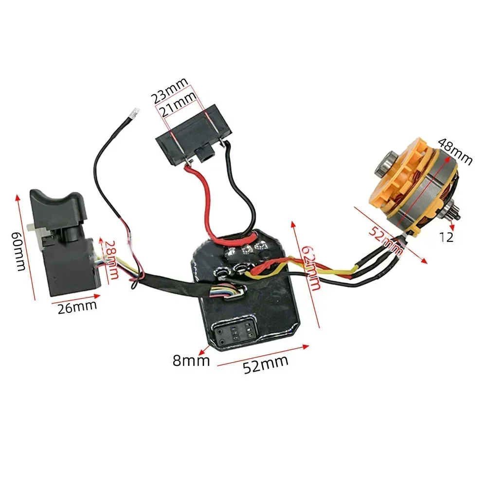 Motor Control Board Switch For Dayi 21V Brushless Electric Dril Sensorless Assembly Replacement Motor Control Board Switch