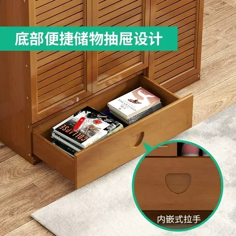 Bamboo Shoe Cabinet Household  Display Shoe Rack Storage Organizer Sapateiras Organizador De Sapatos Furniture