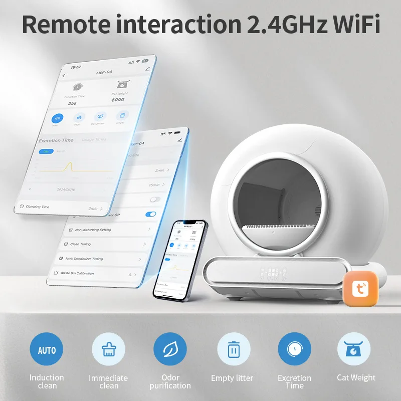 Caja de arena autolimpiable inteligente con control por app y olores - imagen 4
