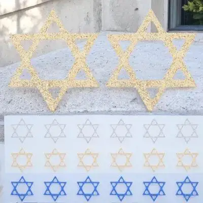 

50Pcs Hanukkah Table Scatter Star Shape Party Supplies Table Centerpiece for Hanukkah Events Party Favor