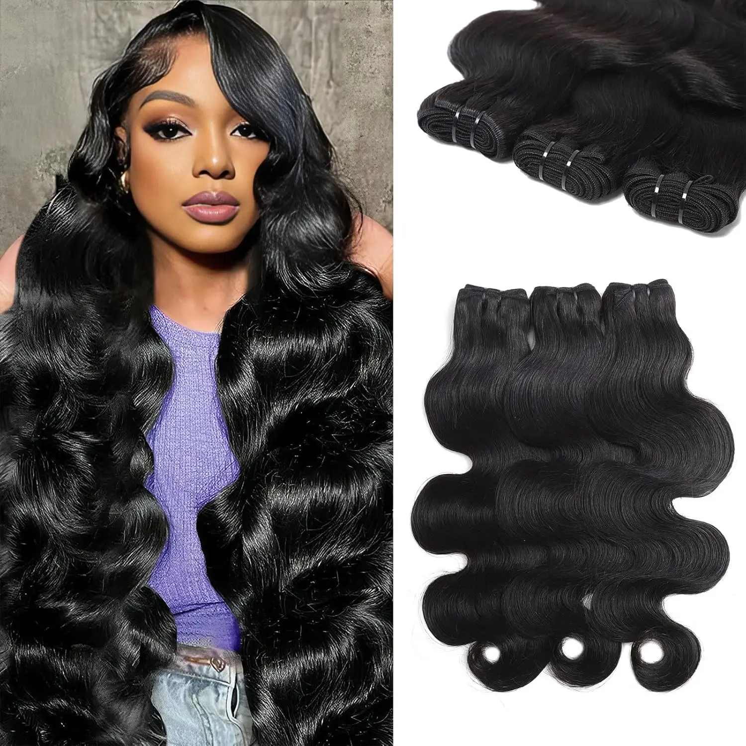 15A Double Drawn Hair Bundles Body Wave Vietnamese Raw Hair Bundles Human Hair Extensions 24 26 28 Inch Tissage Humain Hair