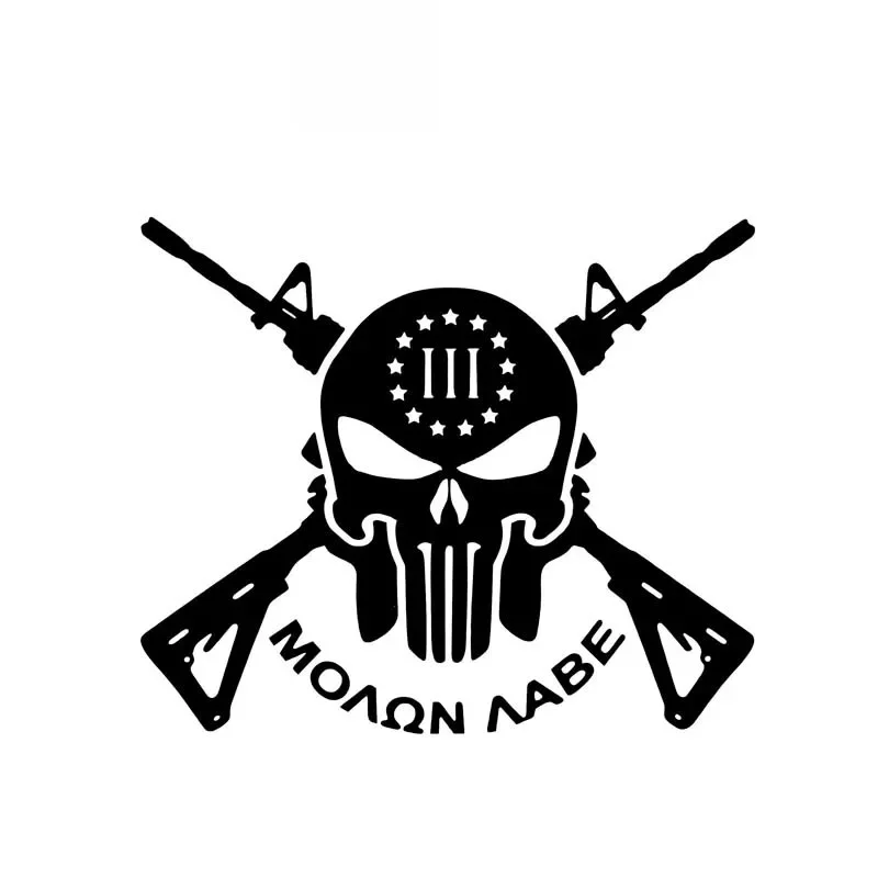 Cool Skull Car Decal Motorcycle Cover Scratch Car Sticker Horror Pvc Decal for All Kinds of Cars Black/white, 15CM *18CM