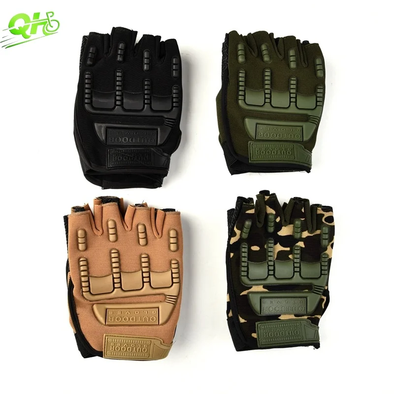 

Tactical Motorbike Gloves Cycling Mountain Bike Anti slip Half Fingers Wear Resistant Hunting Airsoft Outdoor Survival Training