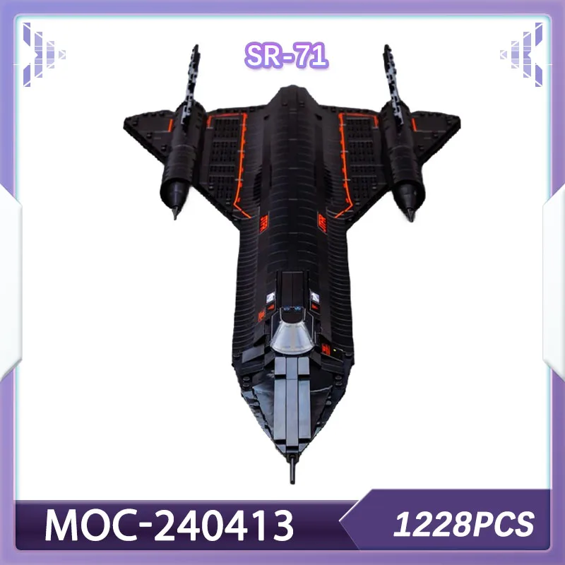 

Building blocks set Lockheed SR-71 Blackbird model Military Fighter jet MOC-240413 adults bricks Christmas gift