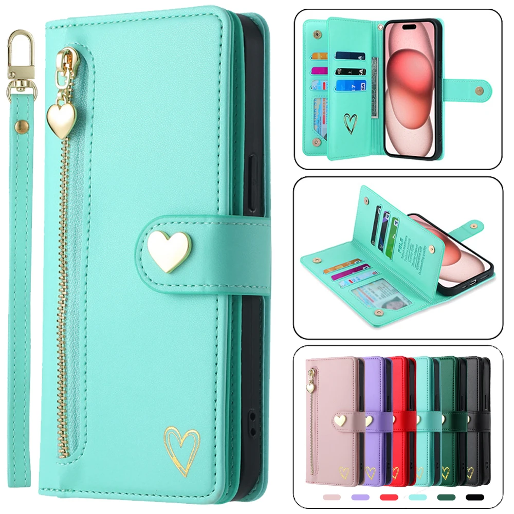 For Infinix Hot 40 Pro 40i Zipper Leather Wallet Case For Infinix GT10 Pro 30i 20s 20i 12i 11S NFC 10 Lite 11 12 30 Play Cover