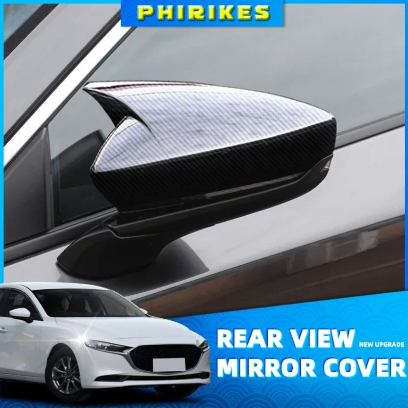 

For Mazda 3 Axela BP Accessories 2021 2020 2019 2022 Car Rearview Mirrors Cover Decorative ABS Exterior Modification Products