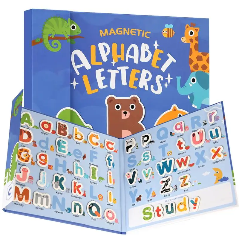 

Magnetic Alphabet Letters Animal Alphabet Toddler Magnetic Toys Portable Spelling Games Magnetic Letter Educational Toy for Girl