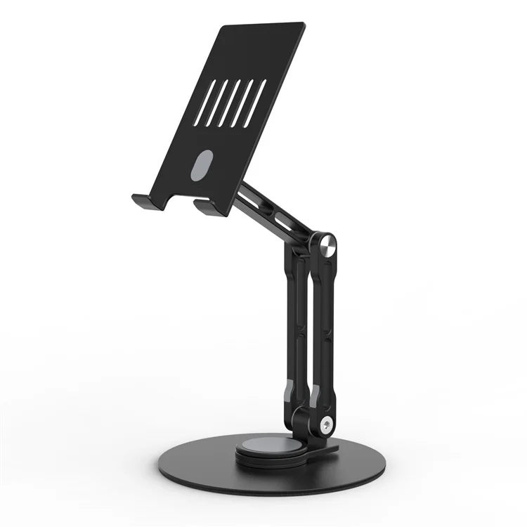 Ergonomic Aluminum Tablet Stand 360 Swivel Multi Angle Height Adjustable Open Tray Holder For iPad 12.9