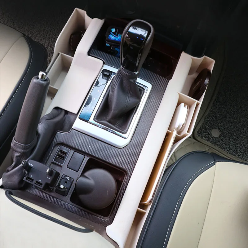 For Toyota Land Cruiser Prado FJ150 2010-2018 2019 Car Seat Organizer Holder Organizer Multifunctional Car Seat Gap Storage Box