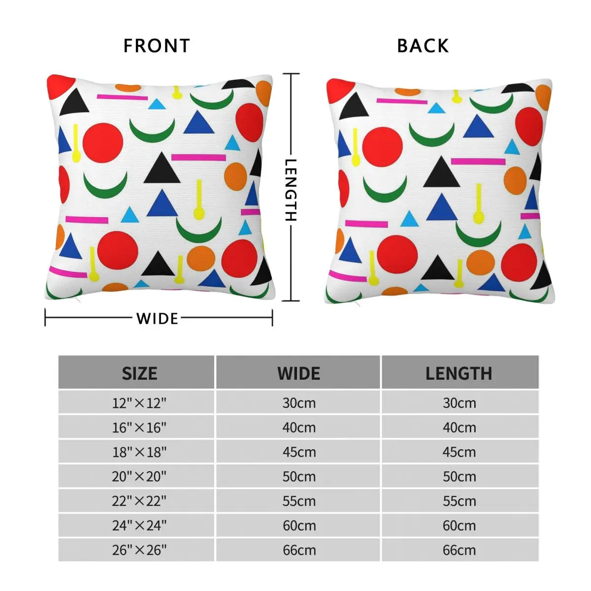Montessori Symbols Square Pillowcase Polyester Linen Velvet Creative Decor Throw Pillow Case Car Cushion Case Wholesale 45x45