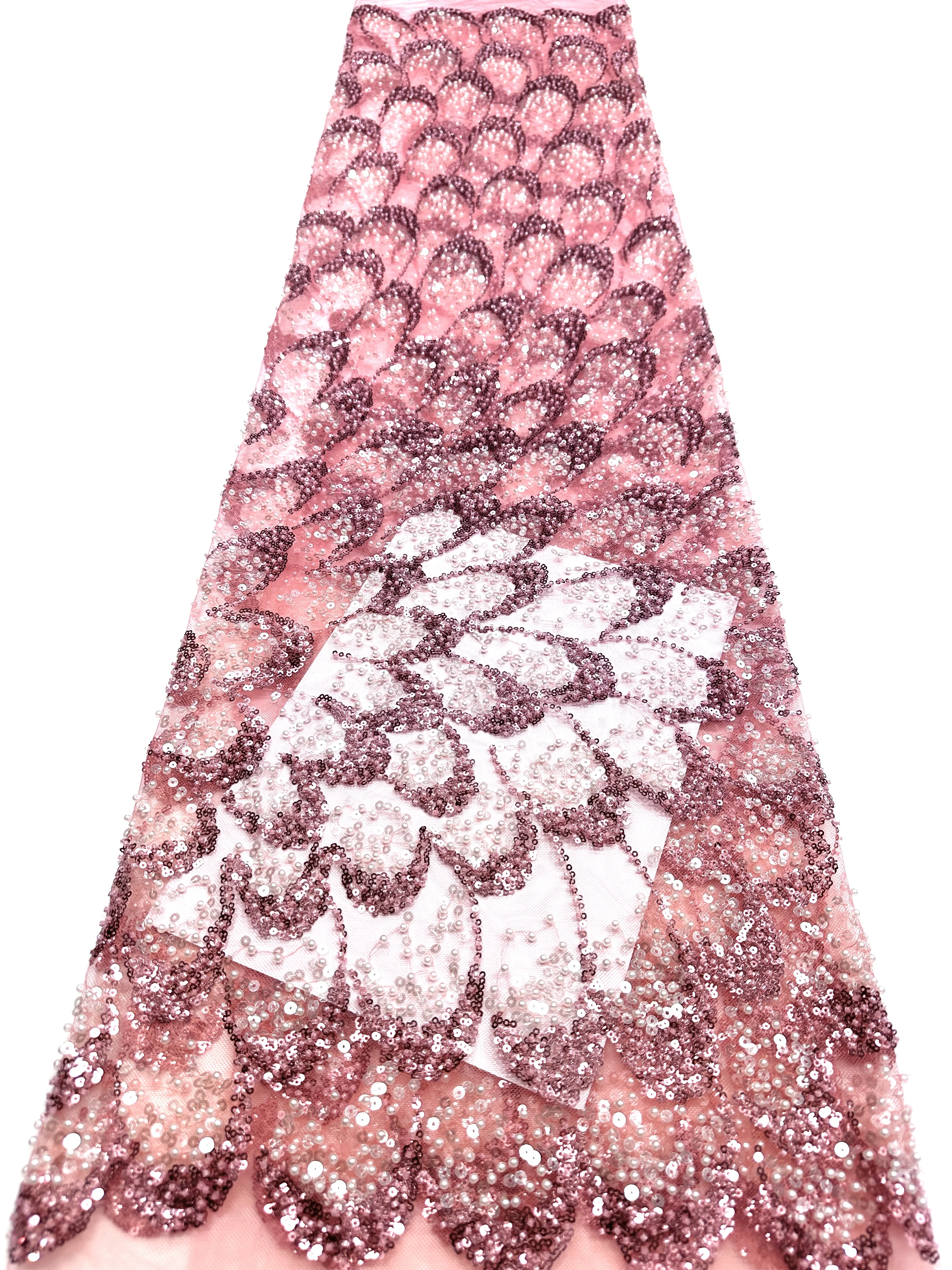 

Элитная нигерийская африканская 3D-ткань с бисером и вышивкой, высококачественная французская кружевная ткань с пайетками для платьев, коллекция 2026 года