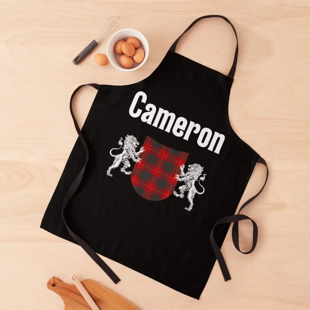 

Cameron Clan Scottish Name Coat Of Arms Tartan Apron For Cosmetologist Waiter Uniforms Apron