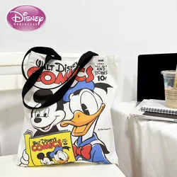 Disney Mickey Canvas Bag Duża pojemność Kobieta Student Torba szkolna Tutorial Torebka Kaczor Donald Śliczna