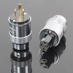 Hi-End Krell pozłacane US/wtyczka zasilania ue IEC złącze Audio HiFi zasilanie prądem zmiennym przewód wtyczki dla Audiophile DIY kabel sieciowy