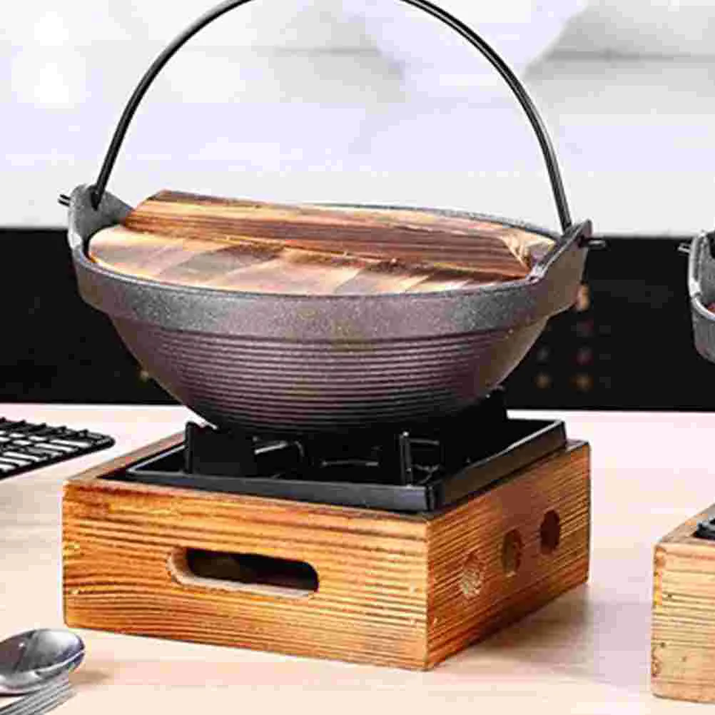 Cooking Utensils Sukiyaki Fry Pan Cauldron Simmer Pot Wooden Japanese Durable Soup