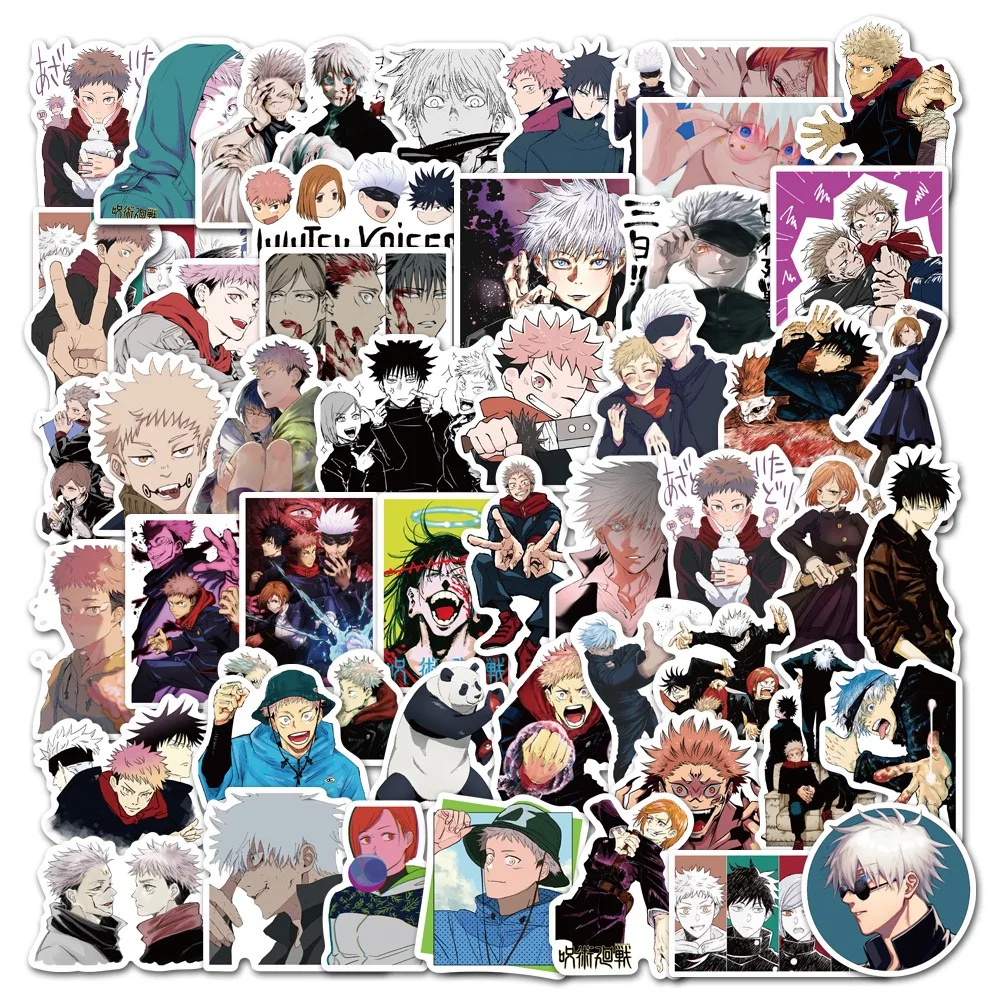 50PCS New Manga Jujutsu Kaisen Anime Stickers Laptop Guitar Luggage Skateboard Waterproof Graffiti Sticker Decal Kid Classic Toy