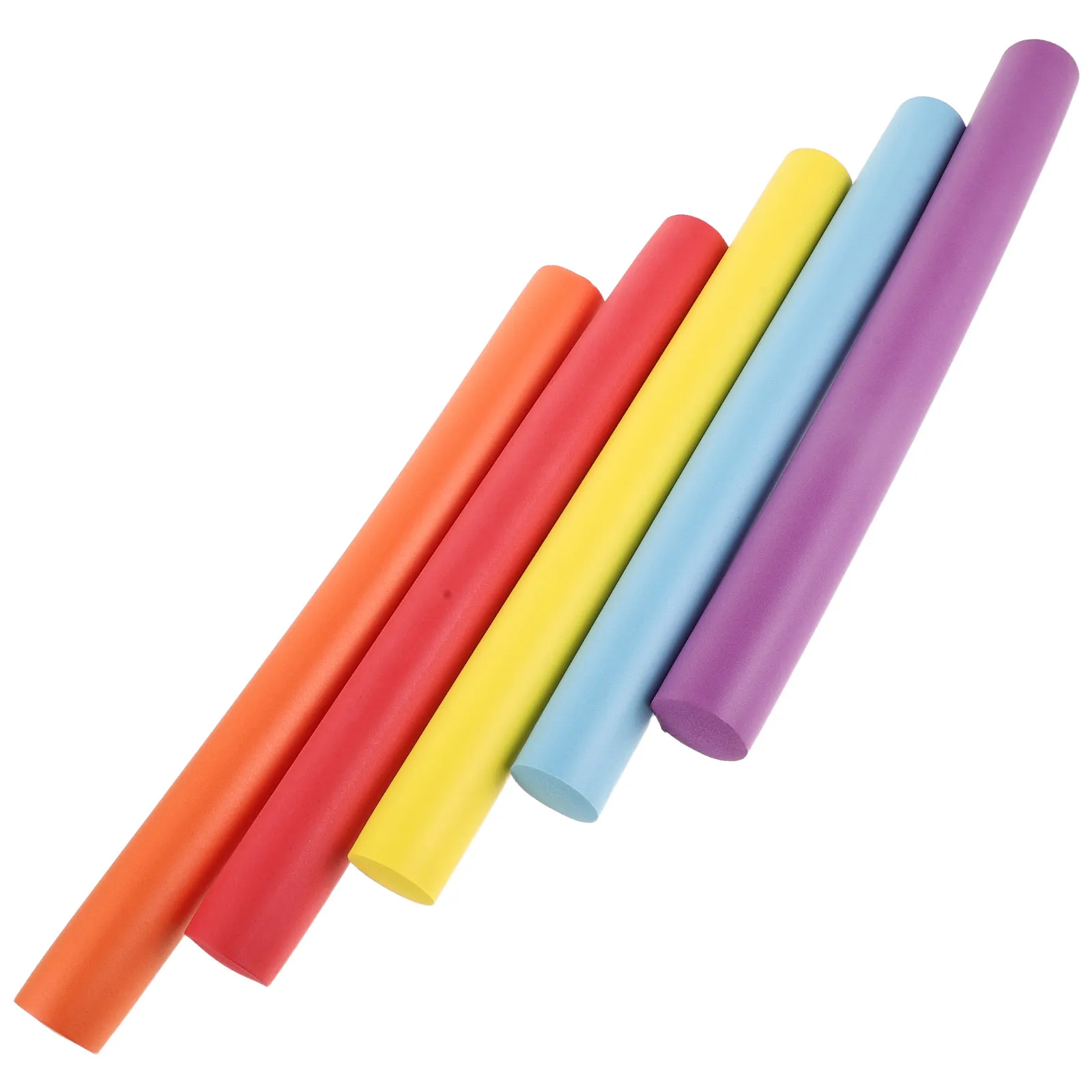 5Pcs Foam Relay Baton Colorful 11.8inch Soft Grip Track Relay Running Race Rod Team Passing Baton School Field Competition