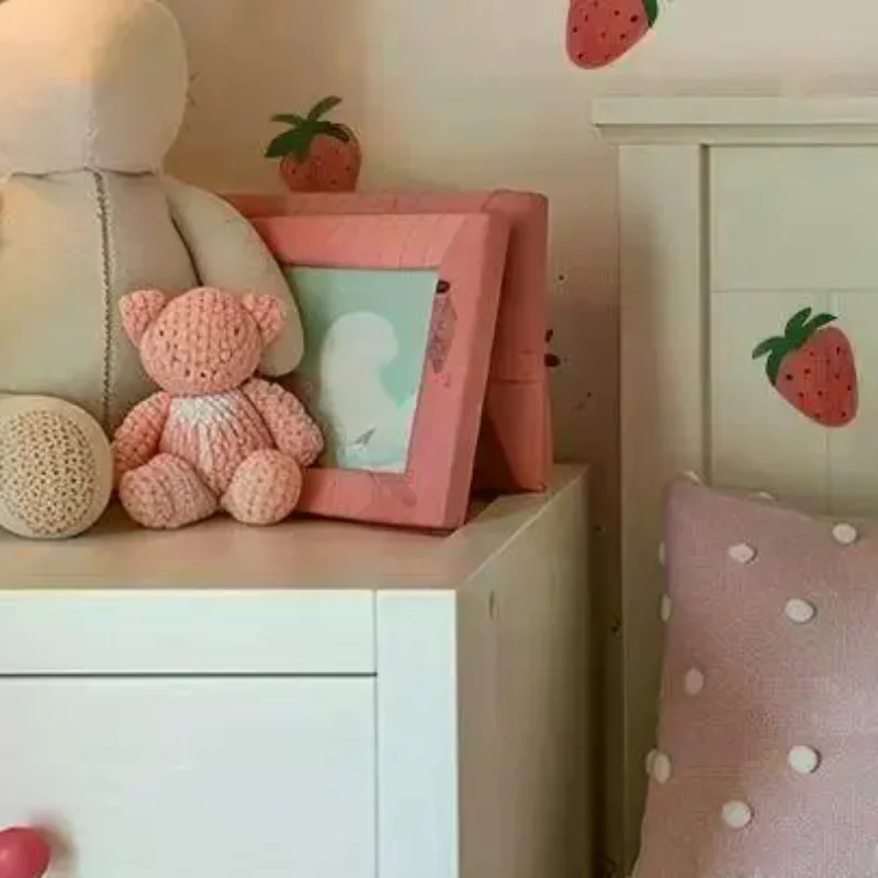 1PC Cute Berry Self Adhesive Wall Stickers Simple And Sweet Room Bedroom Background Wall Decoration Stickers