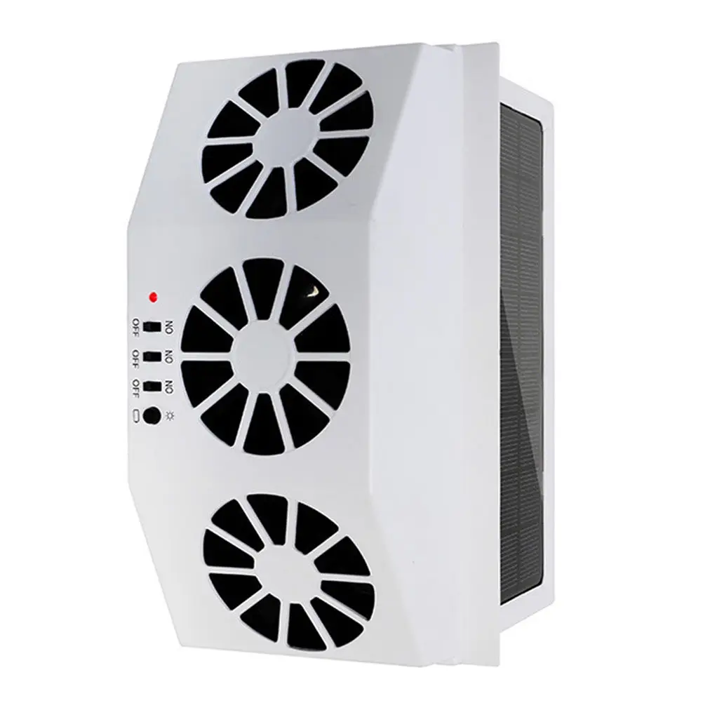 Solar Car Exhaust Fan ABS Material Portable Ventilation Cooler Auto Cooling Accessories Solar Powered Radiator Car Window Fan